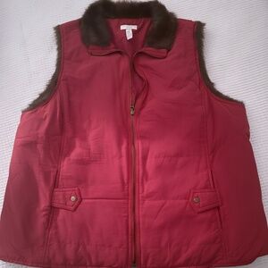 Charter Club Red Winter Vest | Size 1x